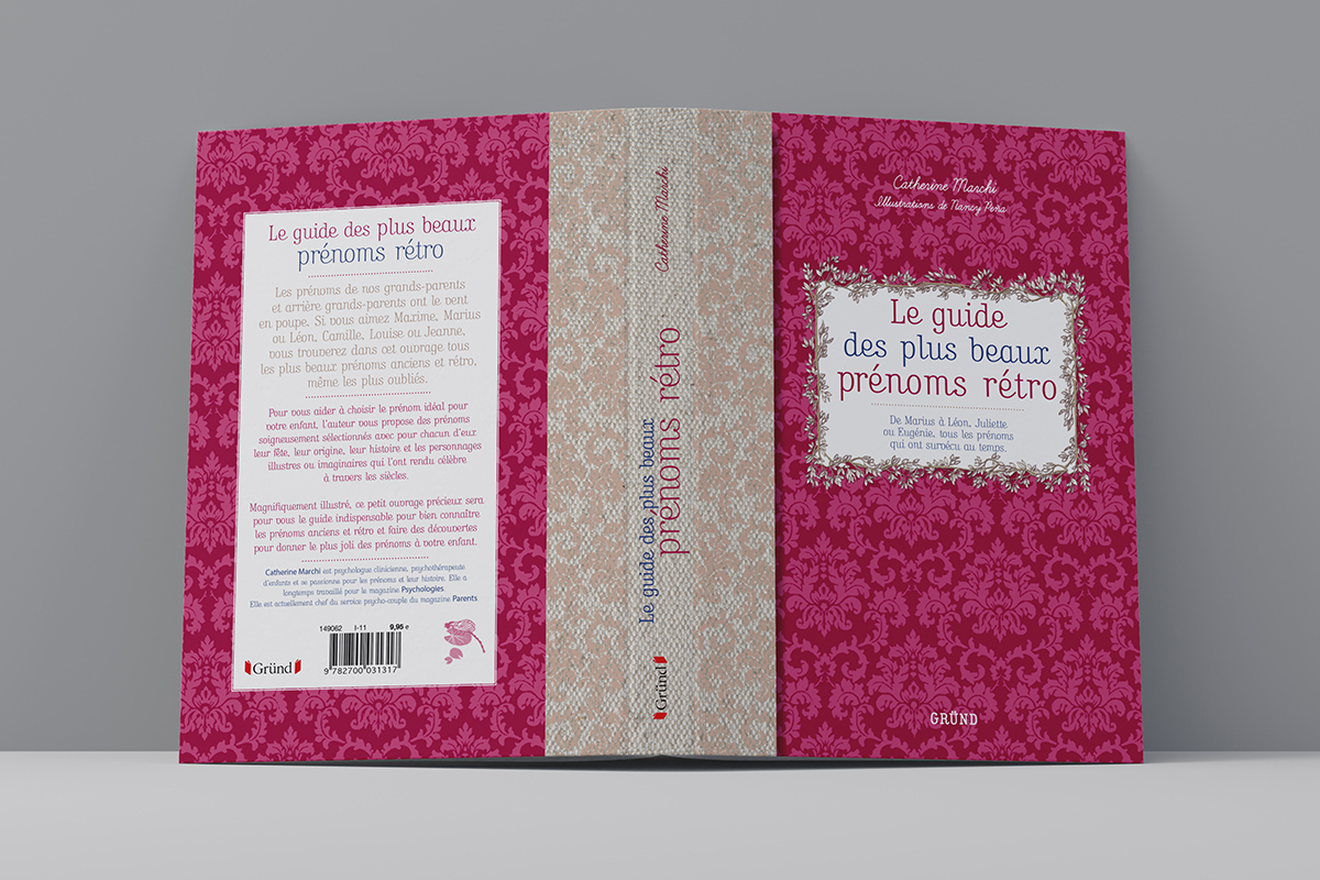 le guide des plus beaux prénoms rétro, couverture, dos et quatrième de couverture